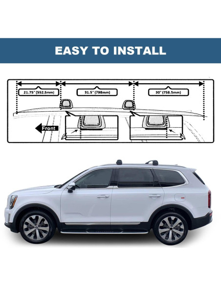 Barras Transversales Snailfly para Kia Telluride 2019-2025