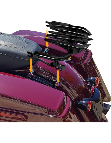 Soporte de Equipaje Mofun Negro para Harley 2009-2024