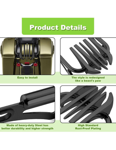 Soporte de Equipaje Mofun Negro para Harley 2009-2024