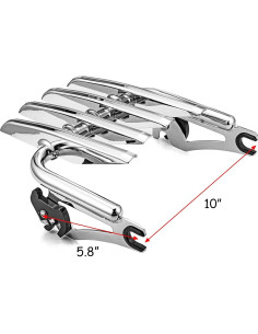 Soporte de Equipaje DaSen Stealth Desmontable Cromado 2009-2024 2