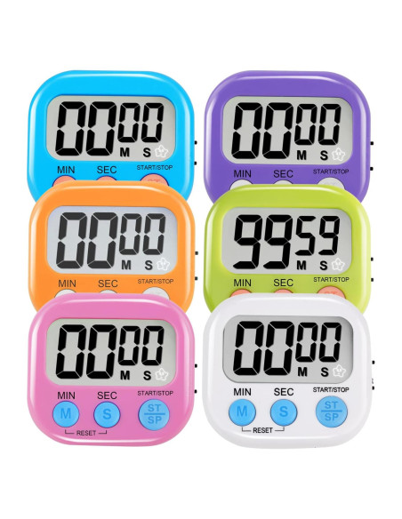 Paquete de 6 Temporizadores Digitales Magnéticos HADDOCK