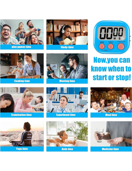 Paquete de 6 Temporizadores Digitales Magnéticos HADDOCK