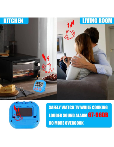 Paquete de 6 Temporizadores Digitales Magnéticos HADDOCK