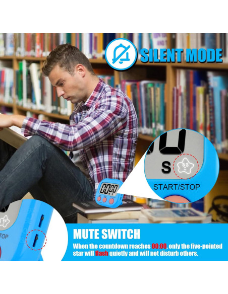 Paquete de 6 Temporizadores Digitales Magnéticos HADDOCK