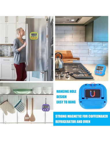 Paquete de 6 Temporizadores Digitales Magnéticos HADDOCK