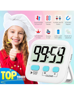 Temporizador Digital Antonki 2 Pack Magnético Cocina 2