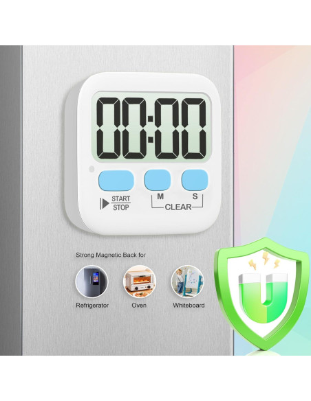 Temporizador Digital Antonki 2 Pack Magnético Cocina