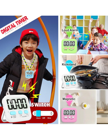 Temporizador Digital Antonki 2 Pack Magnético Cocina