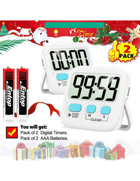 Temporizador Digital Antonki 2 Pack Magnético Cocina