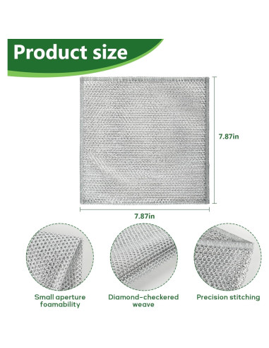 6 Paños de Cocina Doble Capa Genérico 20x20 cm Sin Rayones