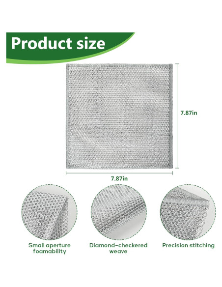 6 Paños de Cocina Doble Capa Genérico 20x20 cm Sin Rayones