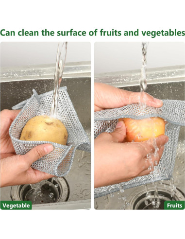 6 Paños de Cocina Doble Capa Genérico 20x20 cm Sin Rayones