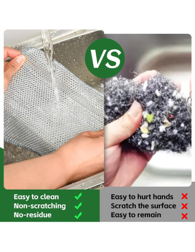 6 Paños de Cocina Doble Capa Genérico 20x20 cm Sin Rayones