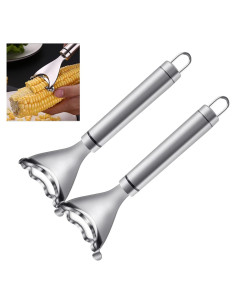 Pelador de Maíz CROOT 2PCS Acero Inoxidable Ergonómico
