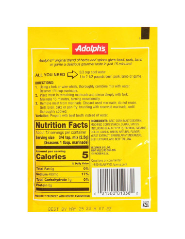 Marinada Adolph Original para Carne 226 g - Paquete de 8