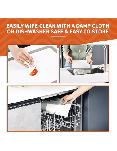 Tapete de Hornear de Silicona KitchenRaku, 2 Piezas Antiadherente