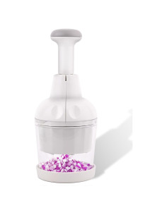 Cortador de Verduras Manual Slltto con Contenedor Blanco