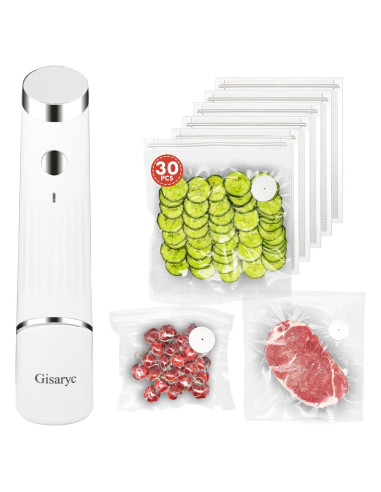 Sellador de Vacío Manual Gisaryc + 30 Bolsas Reutilizables