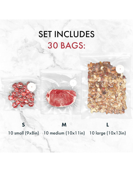 Sellador de Vacío Manual Gisaryc + 30 Bolsas Reutilizables