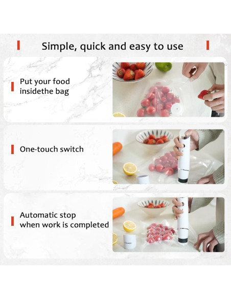 Sellador de Vacío Manual Gisaryc + 30 Bolsas Reutilizables