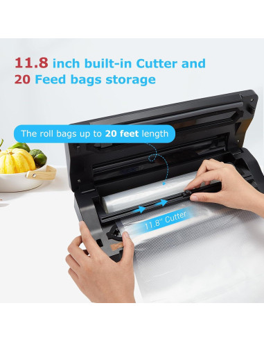 Máquina Selladora al Vacío Inkbird con 5 Rollos y Bolsas