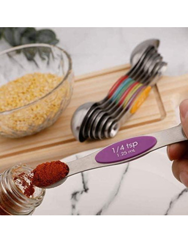 Juego de Cucharas Medidoras Magnéticas Forkmannie 6 Piezas