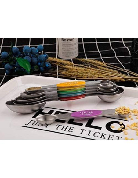 Juego de Cucharas Medidoras Magnéticas Forkmannie 6 Piezas