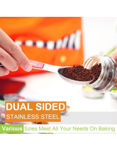 Juego de cucharas medidoras 14 piezas Wildone acero inoxidable 2