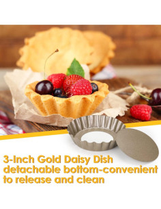 Set 12 Moldes para Tartas 3" Swetwiny Acero al Carbono 2