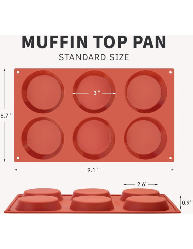 Paquete de 3 Moldes de Silicona Puyeipt para Huevos 7,6 cm