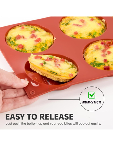 Paquete de 3 Moldes de Silicona Puyeipt para Huevos 7,6 cm