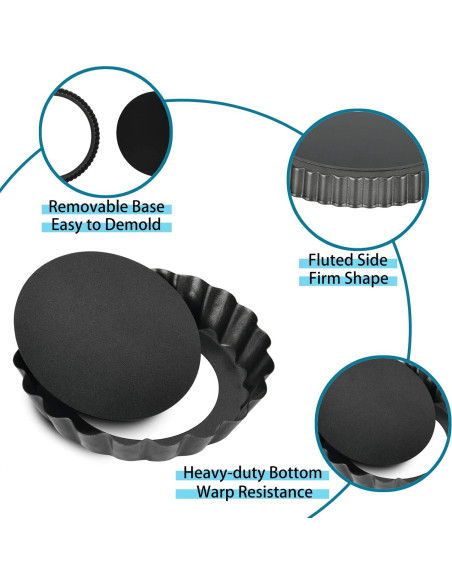 Set de 10 Moldes Redondos Antiadherentes Vnray 10 cm