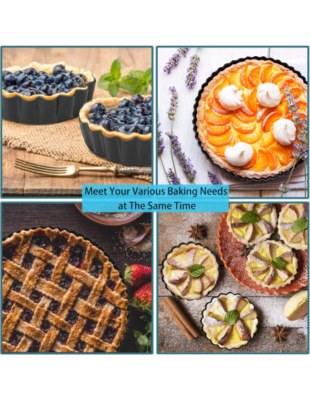 Set de 10 Moldes Redondos Antiadherentes Vnray 10 cm