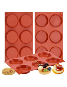 Moldes de Silicona Ocmoiy Antiadherentes 18 Tazas 30,5 cm