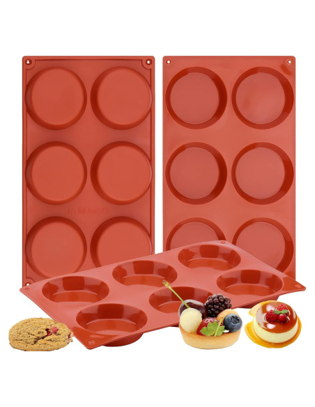 Moldes de Silicona Ocmoiy Antiadherentes 18 Tazas 30,5 cm