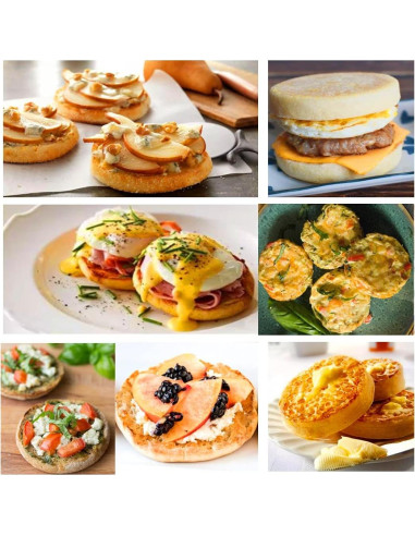 Moldes de Silicona Ocmoiy Antiadherentes 18 Tazas 30,5 cm