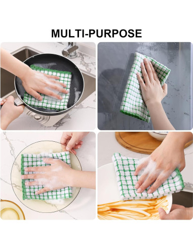 Kitinjoy Toallas de Cocina de Algodón 8 Piezas 30x30 cm