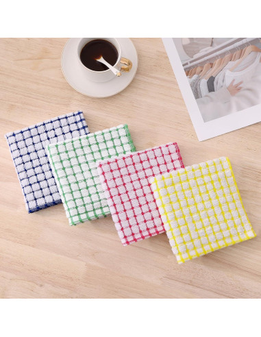Kitinjoy Toallas de Cocina de Algodón 8 Piezas 30x30 cm