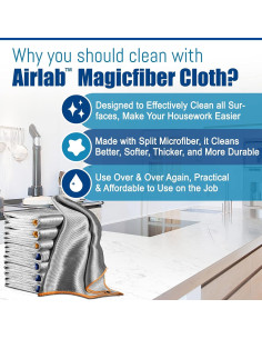 Paño de limpieza Airlab microfibra 8 unidades 30x40 cm 2