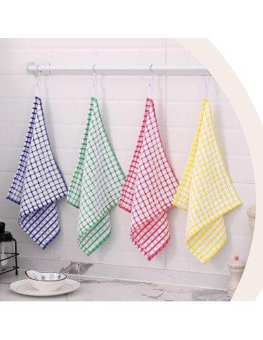 Kitinjoy Toallas de Cocina de Algodón 8 Piezas 30x30 cm