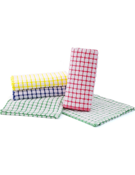 Kitinjoy Toallas de Cocina de Algodón 8 Piezas 30x30 cm