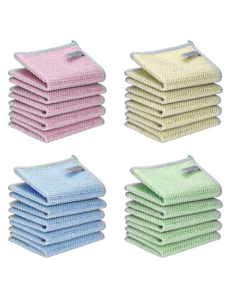 20 Paños de Lavado de Platos JZDN Doble Capa Reutilizables