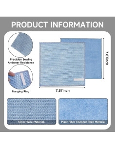 20 Paños de Lavado de Platos JZDN Doble Capa Reutilizables 2