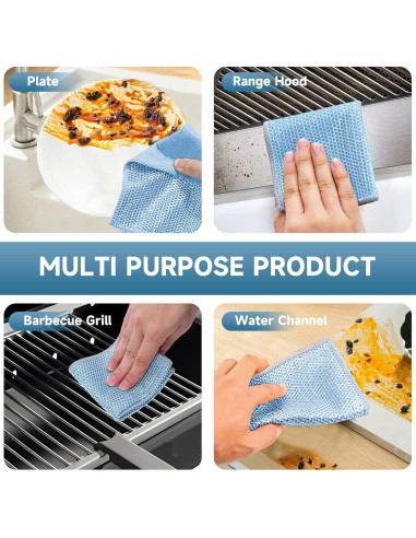 20 Paños de Lavado de Platos JZDN Doble Capa Reutilizables