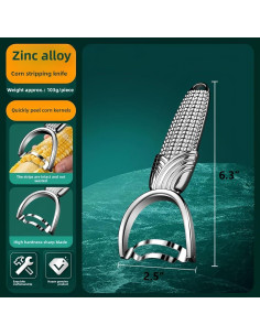 Pelador de Maíz ANMIOU Acero Inoxidable Ergonomico 16 cm 2