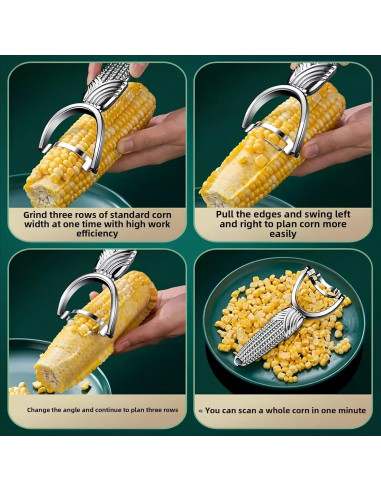 Pelador de Maíz ANMIOU Acero Inoxidable Ergonomico 16 cm