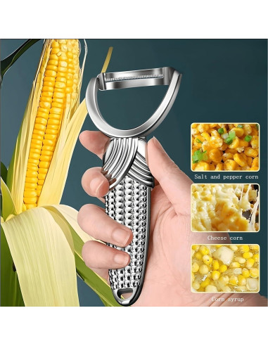 Pelador de Maíz ANMIOU Acero Inoxidable Ergonomico 16 cm