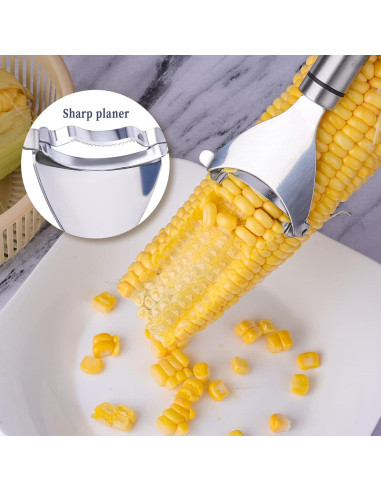 2 Desgranadores de Maíz Acero Inoxidable TOYMIS 18x12 cm