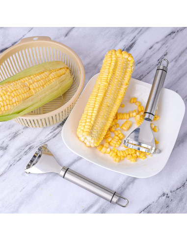 2 Desgranadores de Maíz Acero Inoxidable TOYMIS 18x12 cm