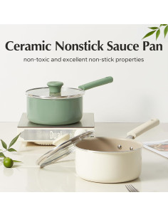 Cacerola Antiadherente Redchef 2.5L Cerámica con Tapa 2